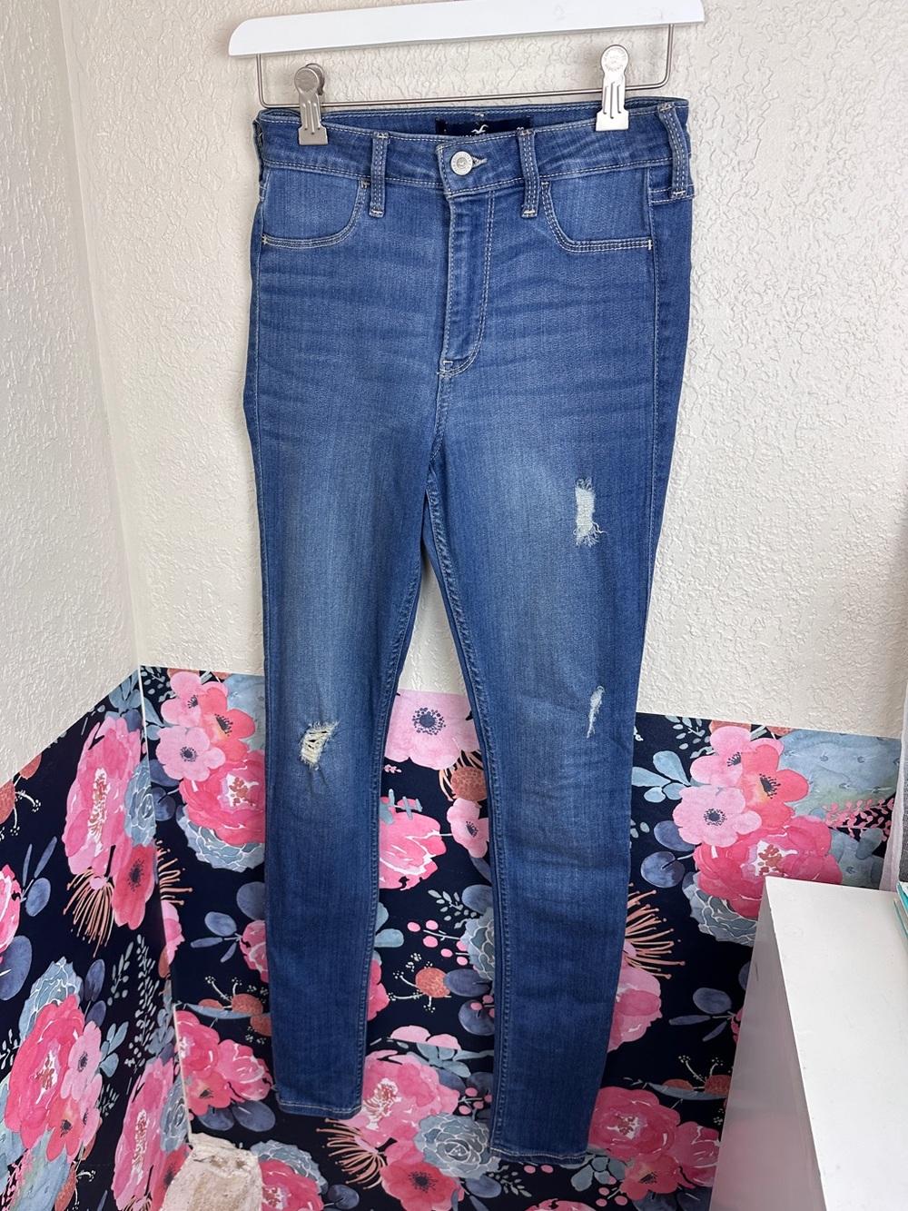 Hollister High Rise Jean Legging Jeggings Medium Rinse Size 3L 26x30